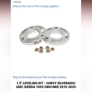 Silver Leveling Kit for Chevy Silverado/GMC Sierra